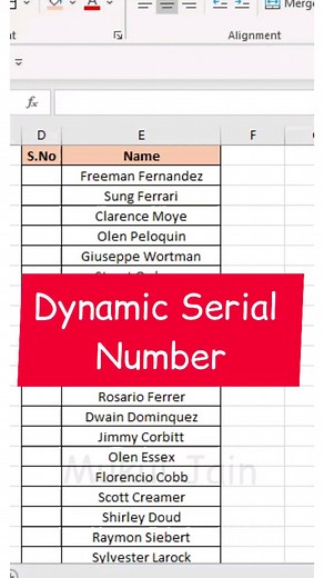 Mukul Jain | Data Analyst | Serial No in excel #msexcel #exceltricks | Instagram