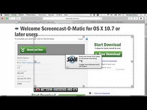 Tutoriel pour télécharger et utiliser screencast-o-matic