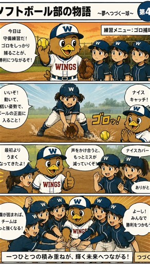 ウィングスくん四コマ劇場【連続ドラマ4話】