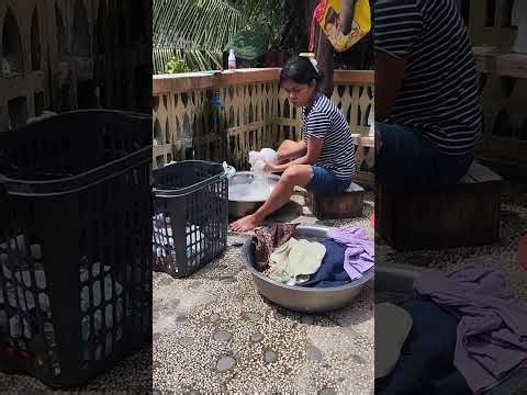 This is the traditional washing machine of many Filipino | Hand Wash