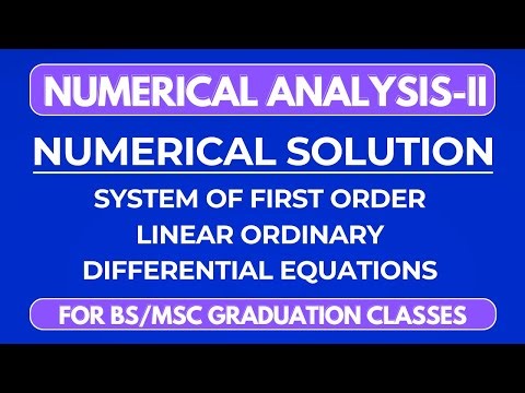 Numerical Solution for the System of First Order Ordinary Linear Differential Equations
