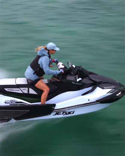 The all-new 2025 #JetSki Ultra 160LX-S Angler for a more exhilarating way to fish. Built off the Ultra 160 platform, with a 1,498cc inline 4-cylinder marine engine, this Jet Ski will quickly get you where you need to be so you can #CatchTheGoodTimes. #GoodTimes #Kawasaki | Kawasaki Motors Australia