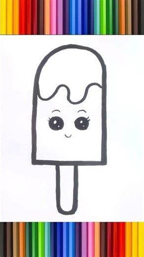 How To Colour Popsicle | Drawing & Colouring Tutorial #shorts #kidsart #kidsfun #artandcraft