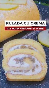 Roulade with mascarpone cream and apples