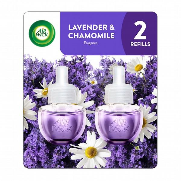 Air Wick Plug In Scented Oil Refill Lavender & Chamomile Air Freshener, 2 Count