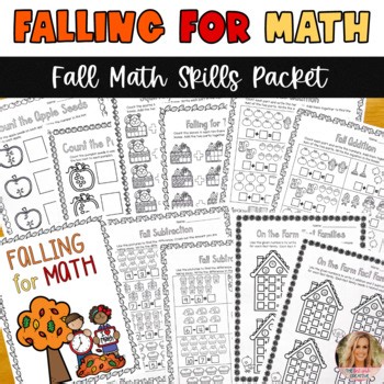 November Fall Math Skills Packet First Grade