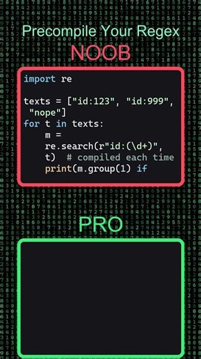 Noob vs Pro: Precompile Your Regex