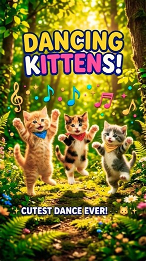 3Cute Kittens Dancing Trend! 🐱💃