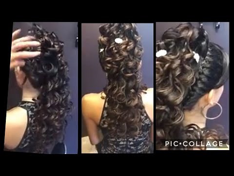 Peinado con trenzas y caireles