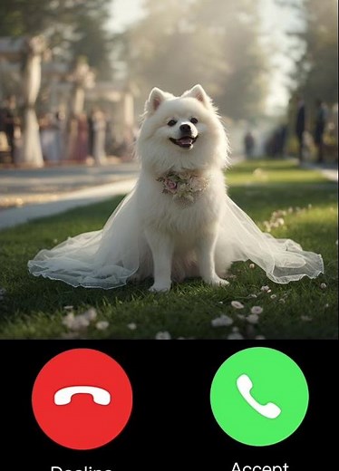 Snow-White Bride on the Lawn #puppy #dog