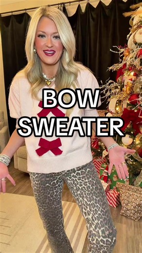 The girliest cutest sweater!!! Perfect transition piece from winter to spring!!! #bows #sweater #girly #preppy #coquette