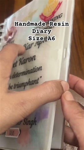 Resin Diary | Customisation in any size, colour or design is available #writingpad #handmadediary