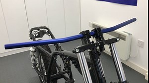 Motorcycle 7/8" Handlebars Steel Drag Bars Blue Bobber Cruiser Streetfighter