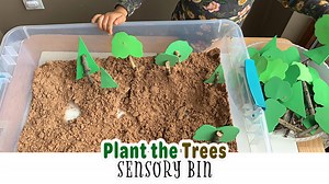 Plant the Trees Sensory Bin for Earth Day - Happy Toddler Playtime