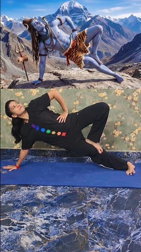 Vasishthasana(Side plank pose with bent knee variation)🧘😇 #sjyogaandfitnessstudio #yogateacher #yoga