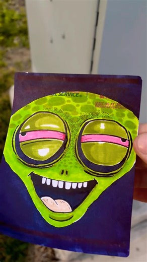 UFO gas station Sticker Bomb #aliens #extraterrestrial #stickers #btw #ufo #graffiti #usps #graff