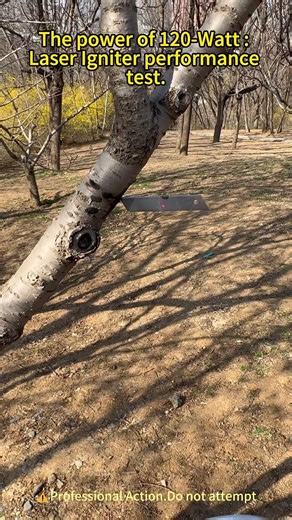 The power of 120-Watt:Laser Igniter performance test.#Laser #laserigniter #tools #usa #Outdoors
