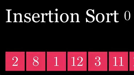 插入排序（Insertion Sort Visualization）