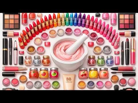 Satisfying DIY Slime ASMR | How To Make Super Stretchy Glossy Slime Mixing Makeup