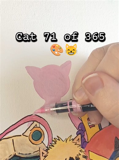 Daily Cat Art: Kpop Demon Hunter Zoey - Cat 71 of 365