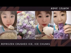 [ASMR] Refrozen Crushed Ice, Ice Chunks Eating Sounds|Most Satisfying Video|#278 氷を食べる,buz yemek