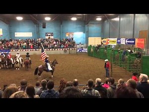Grays Harbor Rodeo National Anthem 2016 Queen Raelene Darnell Riding With American Flag