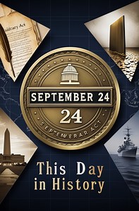 This Day in History: September 24 | Trump, Courts, Markets, Monuments & Media in 80 seconds September 24th is a date of monumental change and dramatic endings! In 1789, the Judiciary Act was signed, establishing the U.S. federal court system. The U.S. financial market suffered the "Black Friday" gold panic in 1869. Devils Tower was designated the first national monument in 1906. The Brooklyn Dodgers played their last game at Ebbets Field in 1957, and the nuclear-powered USS Enterprise was launch
