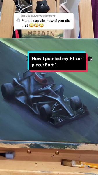 How to Paint a Car on Canvas: F1 Art Process