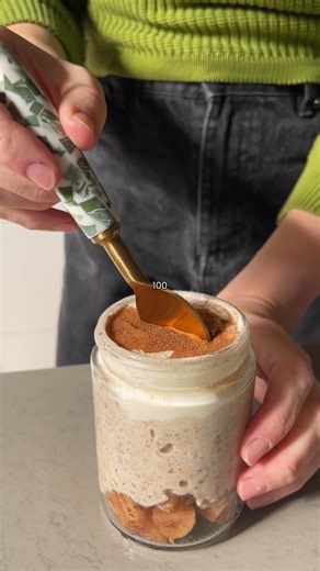 3.2K views · 18 reactions | Day 31 of 100: Apple Pie Oats  if you wanna try it for yourself, comment SAVE and i'll dm you a link or google "glow diaries apple pie oats" or type this into your browser: glow-diaries.com/apple-pie-overnight-oats feat. @kowtowclothing cardigan @kipandco spoons #recipe #glowdiaries #breakfast #healthyrecipes | Liz Douglas Glow Diaries 100 recipes in 100 days | Glow Diaries | Facebook