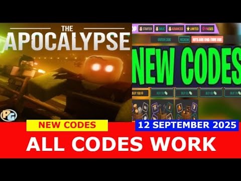 *NEW CODES* The Apocalypse ROBLOX | September 12, 2025