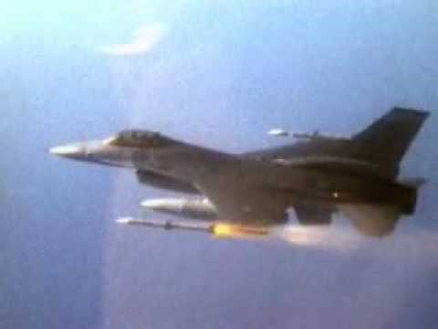 F-16's Firing Missiles & Dropping Bombs