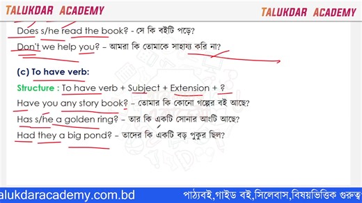 Sentence | Interrogative Sentence | English Grammar Lesson Talukdar Academy | Episode 27 Part 13 | Talukdar Academy - তালুকদার একাডেমী