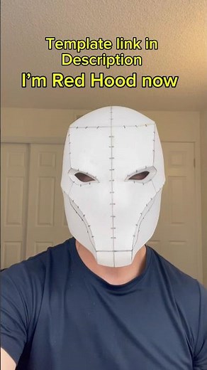 Red Hood Mask DIY | Template Click Here #redhood #jasontodd #batman #cosplaydiy #cosplaymask