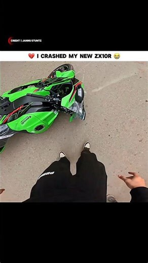 I Crashed My New zx10r 😭 #shorts #motovlog #zx10r #bikeride