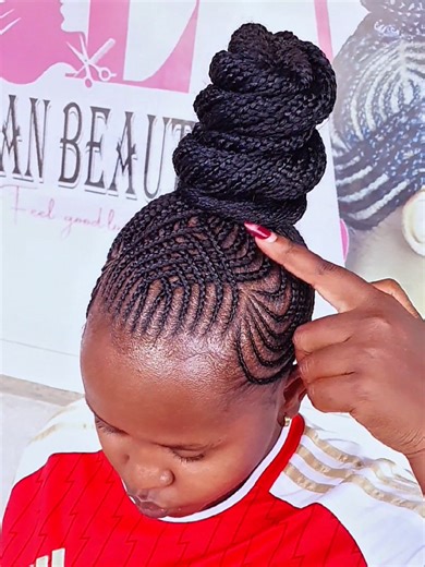 Creative Updo Cornrows Tutorial by Ann Ongoro