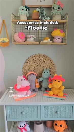 Hippo Crochet Pattern, No Sew, Amigurumi, Summer Accessories, PDF Download, Knotsmerryyarn - Etsy