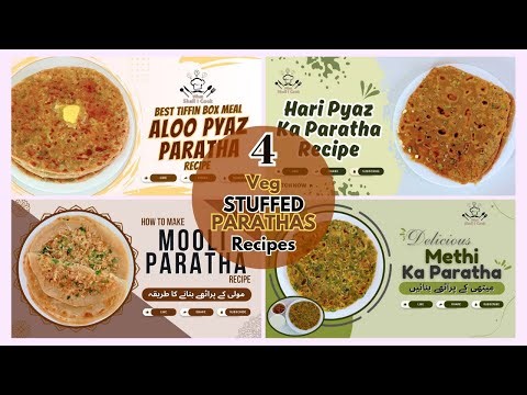 4x Stuffed Paratha Recipes | Aloo Pyaz, Mooli, Methi & Spring Onion Paratha by What Shall I Cook