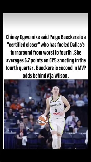 🚨 Paige Bueckers STUNS the WNBA! MVP Race Explodes After Chinney Ogwumike's Massive Statement! 😱🏀