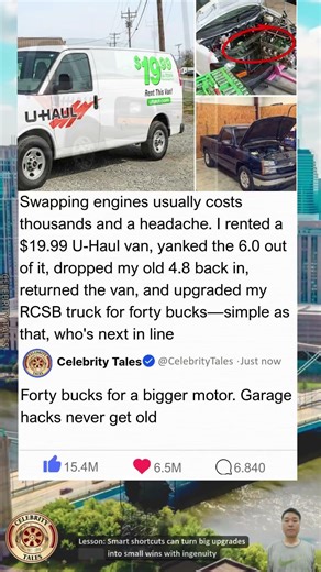 Ever think a cheap rental could upgrade your truck engine overnightc