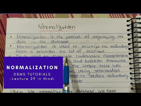 Lec - 30 : What is Normalization in DBMS in Hindi ?