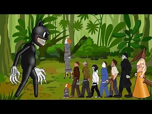 CARTOON CAT vs Freddy, Michael, Jason, Jeff, Leatherface, Chucky, Pennywise, Tyrant, Pyramid Head