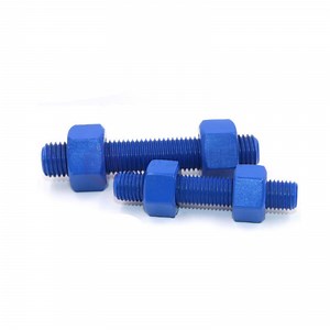 [Hot Item] PTFE Fluorocarbon Xylan Coated ASTM A193 Stud Bolts Black Oxide Full Threaded Rod