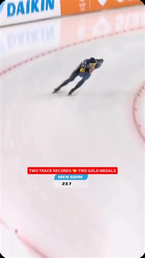 NBC Olympics & Paralympics on Instagram: "Jordan Stolz sets the speed skating STANDARD on the first day of the World Cup’s stop in Hamar. 👀"