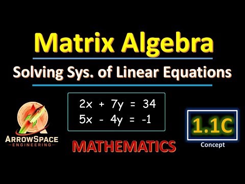 Matrix Algebra - Solving System of Linear Equations | Mathematics | Types of Solutions | GATE