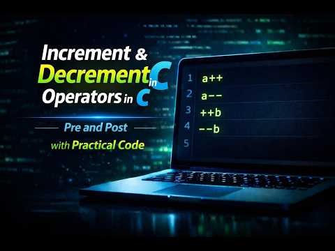 Increment & Decrement Operators in C | Pre and Post with Practical Code