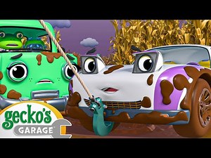 Muddy Maze Helicopter Rescue | Gecko the Mechanic | Vehicle Repair Cartoons | Buses, Trucks and Cars