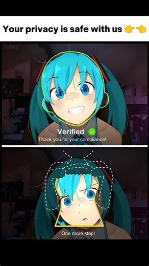 Miku's Face Scan Frustration 😂 #miku #hatsunemiku #funny #meme #memes #anime #shorts #animeshorts