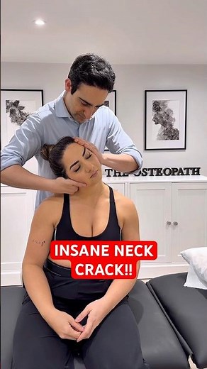 EXTREMELY LOUD AND SATISFYING NECK CRACK!! #asmr #satisfying #osteopath #chiropractic