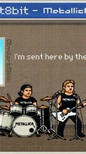 Milart on Instagram: "Sup, pixel heads! 😎🤘 Just turned Metallica shredding into 8-bit fire. Who needs amps when you got pixels? 🔥🎮⚡️ #Metallica #PixelArt #MetalMusic #ThrashMetal #milart8bit"