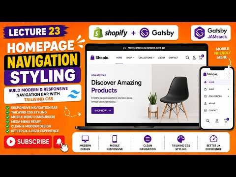 Style Responsive Navbar in Gatsby 🔥 | Lecture 23